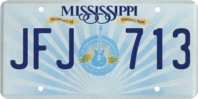 MS license plate JFJ713