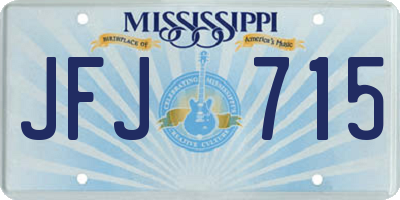 MS license plate JFJ715