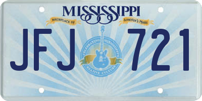 MS license plate JFJ721