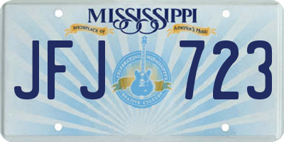 MS license plate JFJ723