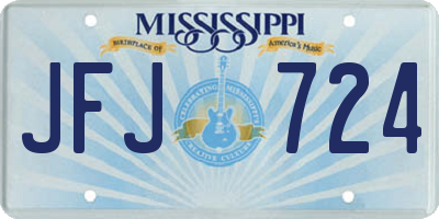 MS license plate JFJ724
