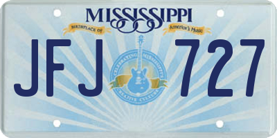 MS license plate JFJ727