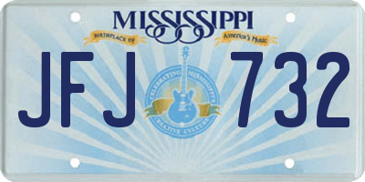 MS license plate JFJ732