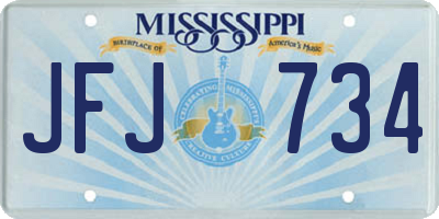 MS license plate JFJ734