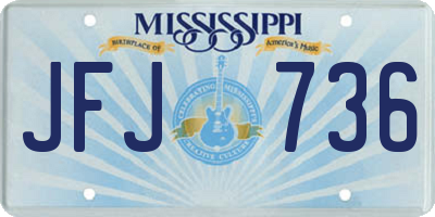 MS license plate JFJ736