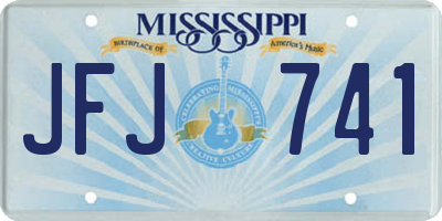 MS license plate JFJ741