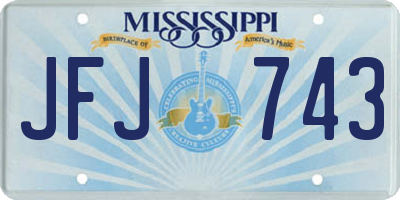 MS license plate JFJ743