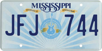 MS license plate JFJ744