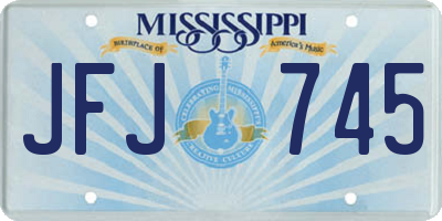 MS license plate JFJ745