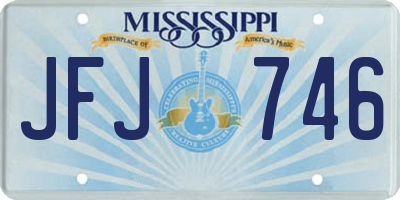 MS license plate JFJ746