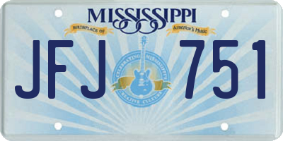 MS license plate JFJ751