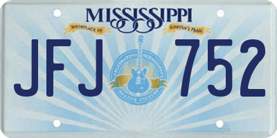 MS license plate JFJ752