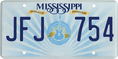 MS license plate JFJ754