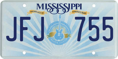 MS license plate JFJ755