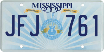 MS license plate JFJ761