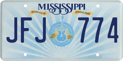 MS license plate JFJ774