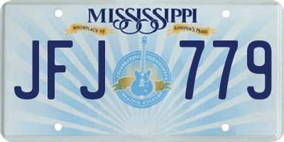 MS license plate JFJ779