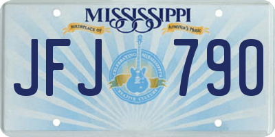 MS license plate JFJ790