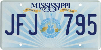 MS license plate JFJ795