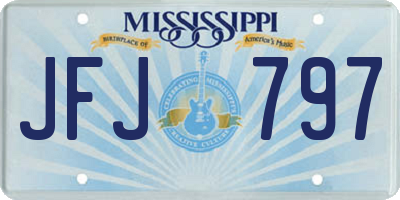 MS license plate JFJ797