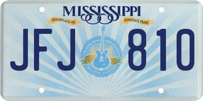 MS license plate JFJ810