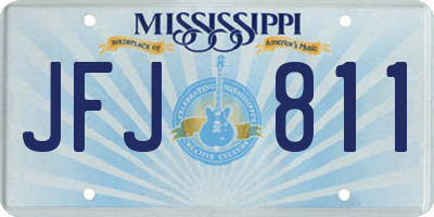 MS license plate JFJ811