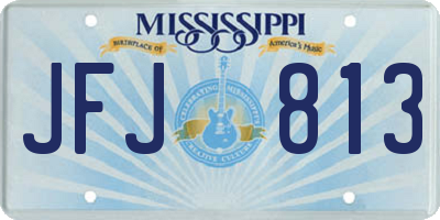 MS license plate JFJ813