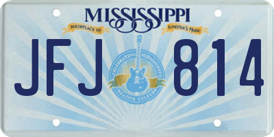 MS license plate JFJ814