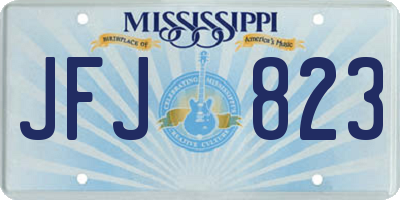 MS license plate JFJ823