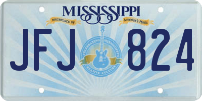 MS license plate JFJ824