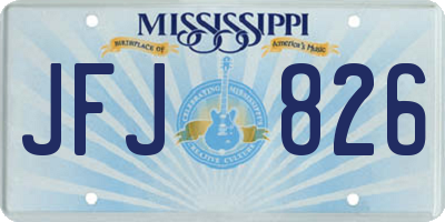 MS license plate JFJ826