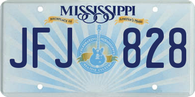 MS license plate JFJ828