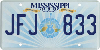 MS license plate JFJ833