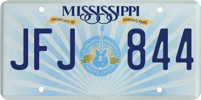 MS license plate JFJ844