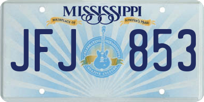 MS license plate JFJ853