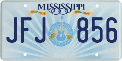 MS license plate JFJ856