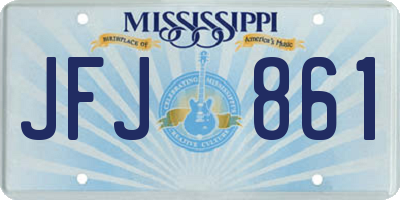 MS license plate JFJ861
