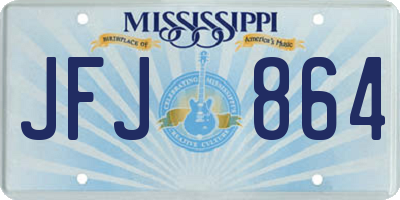 MS license plate JFJ864