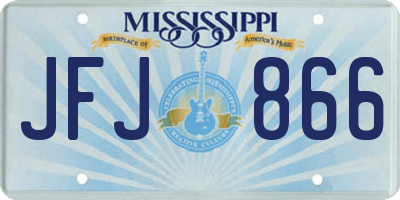 MS license plate JFJ866