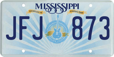 MS license plate JFJ873