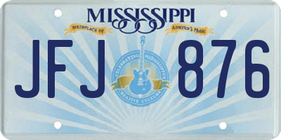 MS license plate JFJ876