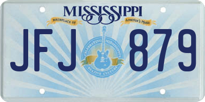 MS license plate JFJ879