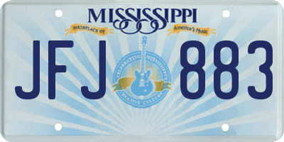 MS license plate JFJ883
