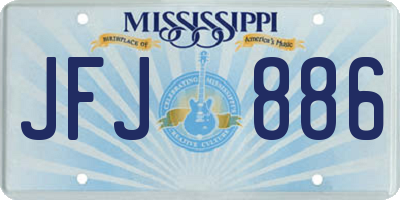 MS license plate JFJ886