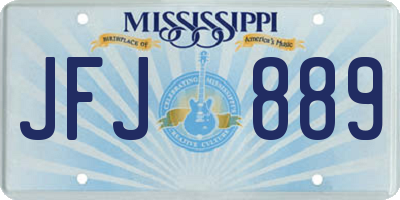 MS license plate JFJ889