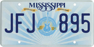 MS license plate JFJ895