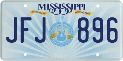 MS license plate JFJ896