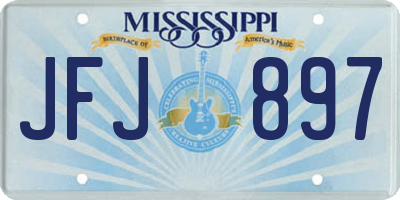 MS license plate JFJ897