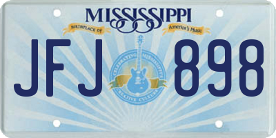 MS license plate JFJ898