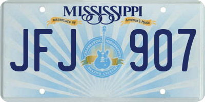 MS license plate JFJ907